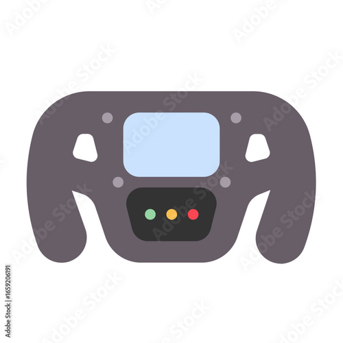 steering wheel icon with flat style