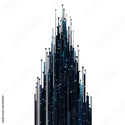 Vector illustration of a fiber optic 