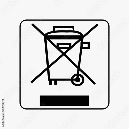 WEEE ICON VECTOR SIGN