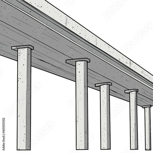 Flyover bridge vector illustration 