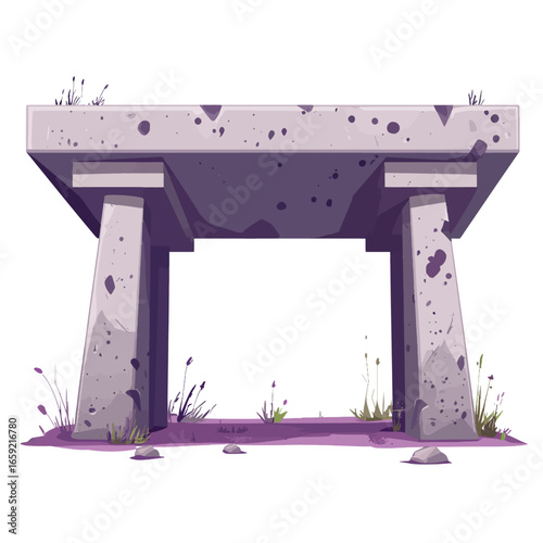 Flyover bridge isolated white background 