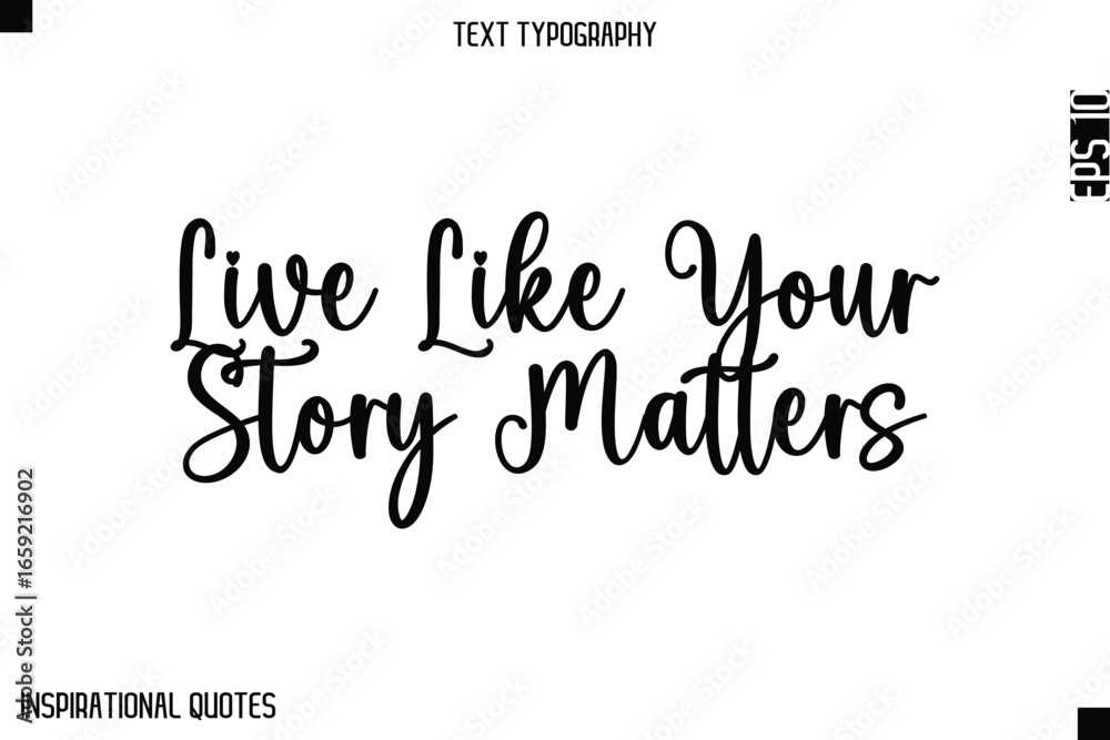 Fototapeta premium Inspire Others By Never Giving Up -Elegant Cursive Calligraphy Typography Text