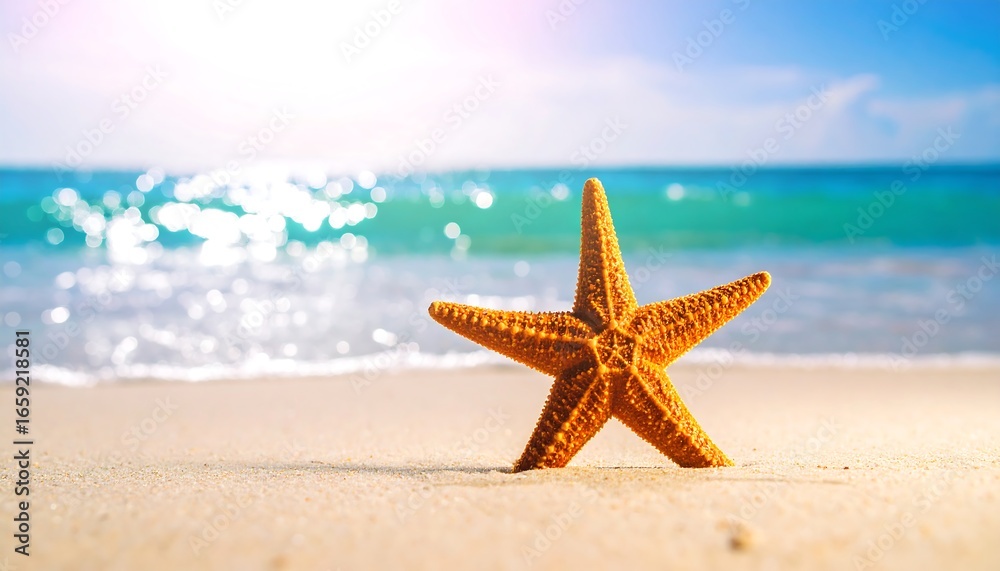Starfish resting on beach Starfish resting on beach
