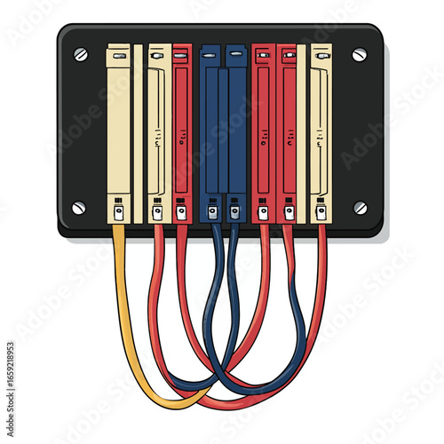 Fuse box on white background 