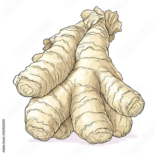 Ginger isolated on white 