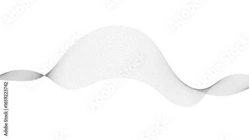 Abstract wave element for design. Digital frequency track equalizer. Abstract grey wave isolated on white background. 