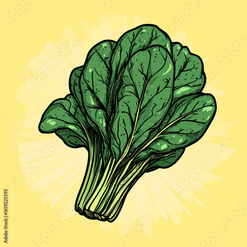 Green spinach isolated on white 