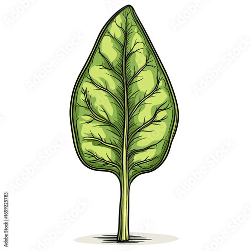 Green spinach isolated 