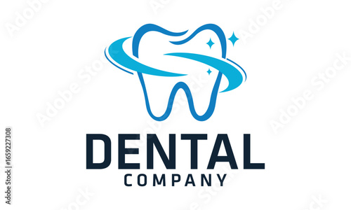 Modern dental clinic logo design vector icon Template illustration