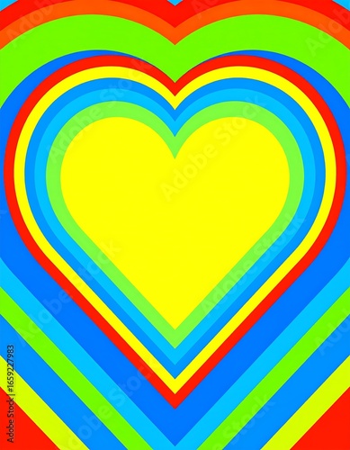Multi-colored layered heart shape design Free Download Multi-colored layered heart shape design - GFXLoad