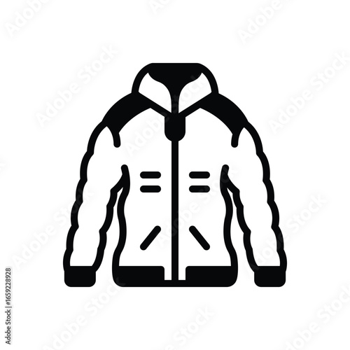 Black solid icon for jacket