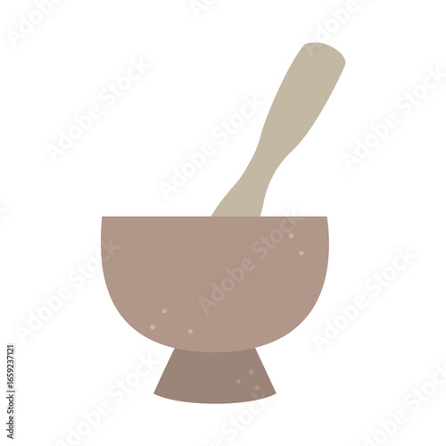 Mortar and pestle  isolated on a white background.