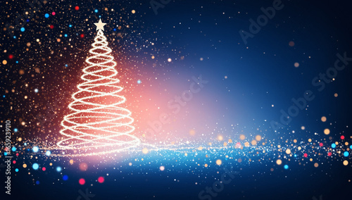 glowing christmas tree made...