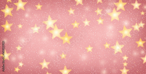 golden stars on a pink fest...