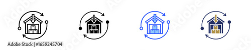 Inbound Logistics  Icon Set Multiple Style Collection