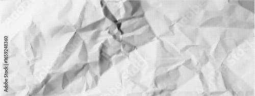 Rough Halftone Paper Texture with Vintage Dots and Torn Edges for Retro Posters or Grunge Collage Background. Vector.