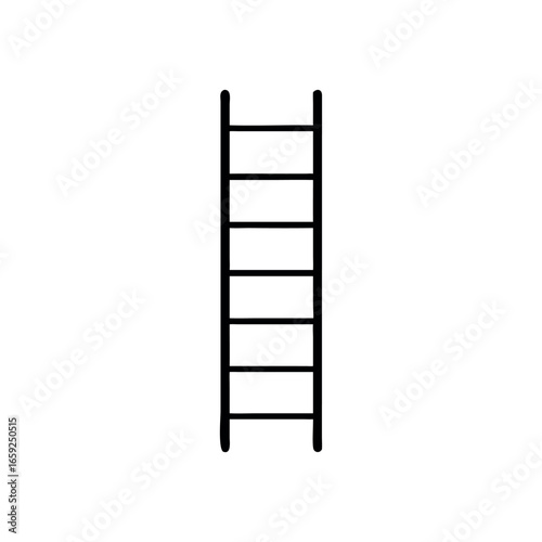 Wooden Ladder Silhouette Icon