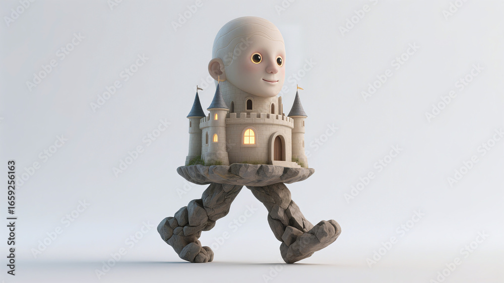 Fototapeta premium Walking Anthropomorphic Castle