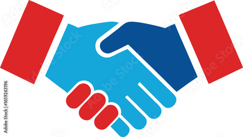 Handshake icon vector art illustration
