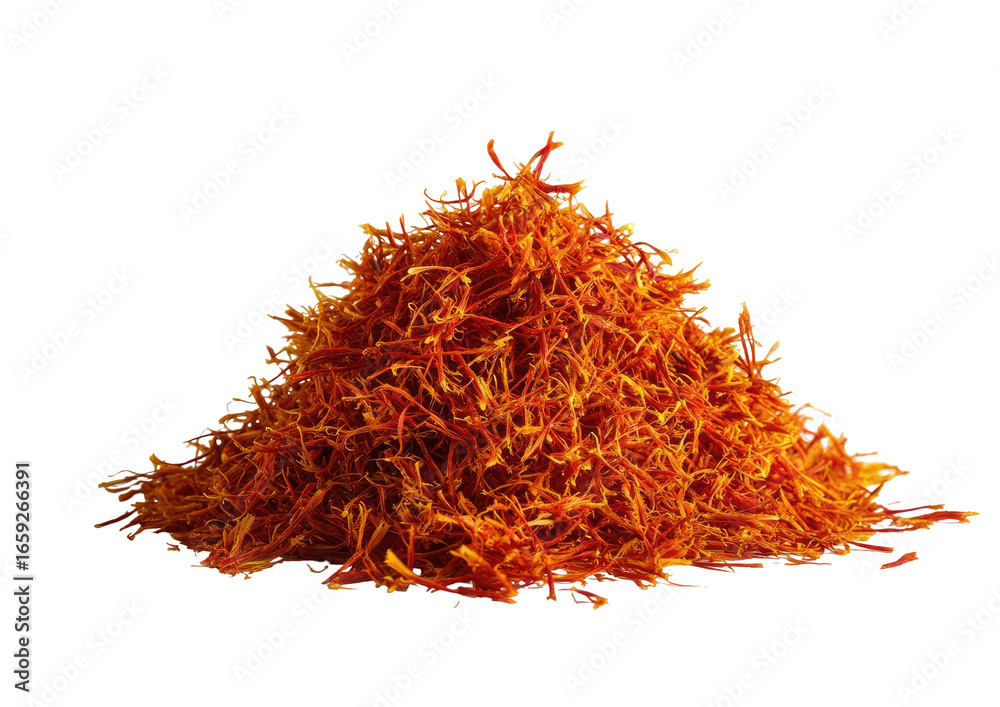 Naklejka premium Pile of orange-red spice strands