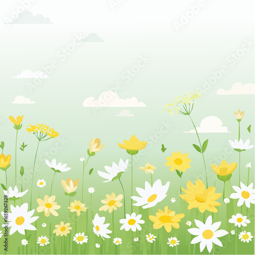 Daisy vector background summer design
4