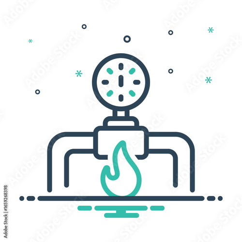 Mix icon for gas supply