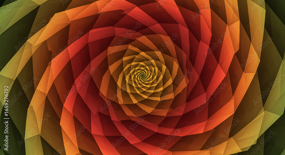 Fototapeta premium A beautiful and intricate abstract fractal design with a colorful spiraling flower pattern.