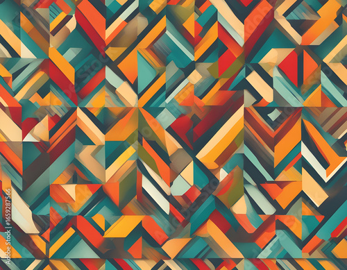 Seamless pattern with colored segments background