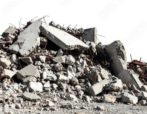 Pile of concrete rubble
