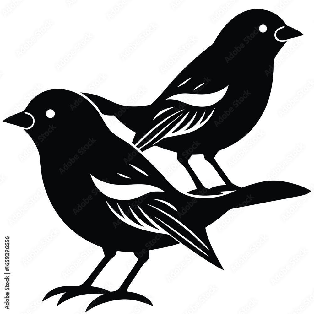 Obraz premium weaver vector birds