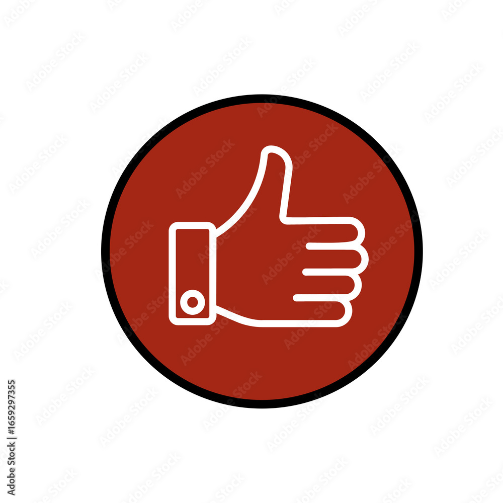 Red Thumbs Up Like Icon transparent illustration png Red Thumbs Up Like Icon transparent illustration png