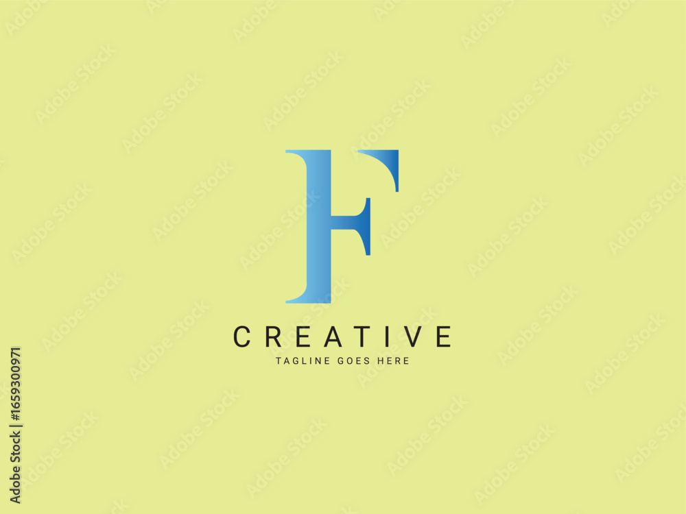 Obraz premium f modern letter logo