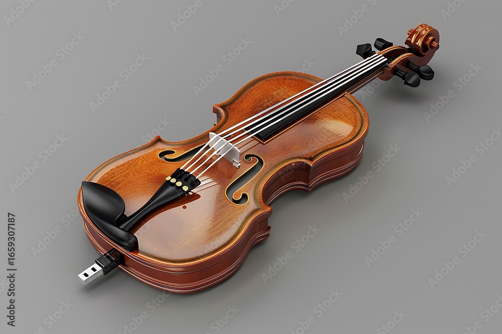 Fototapeta premium violin on white background