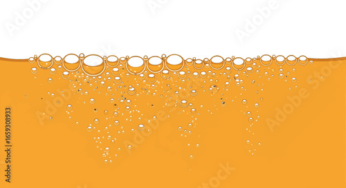 Effervescent Beer with Thick Golden Foam and Bubbly Texture Amber Colored Alcoholic Beverage Ready For Party or Celebration with Refreshing Bubbles