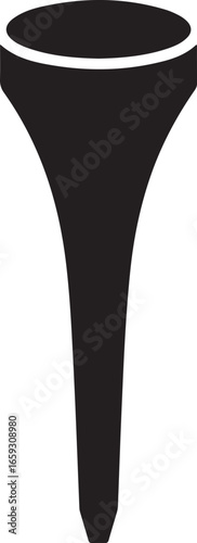 Golf tee for teeing off in vector 