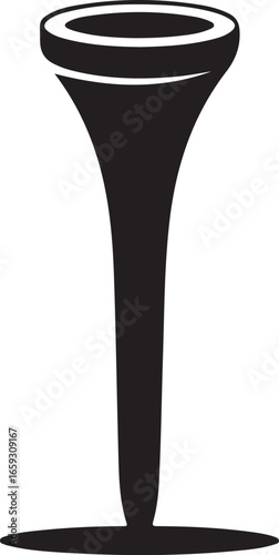 Golf tee for teeing off in vector 