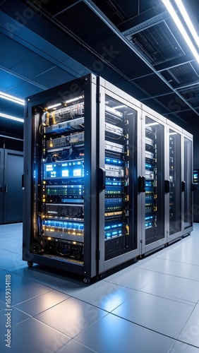 Server racks in a modern data center (1)