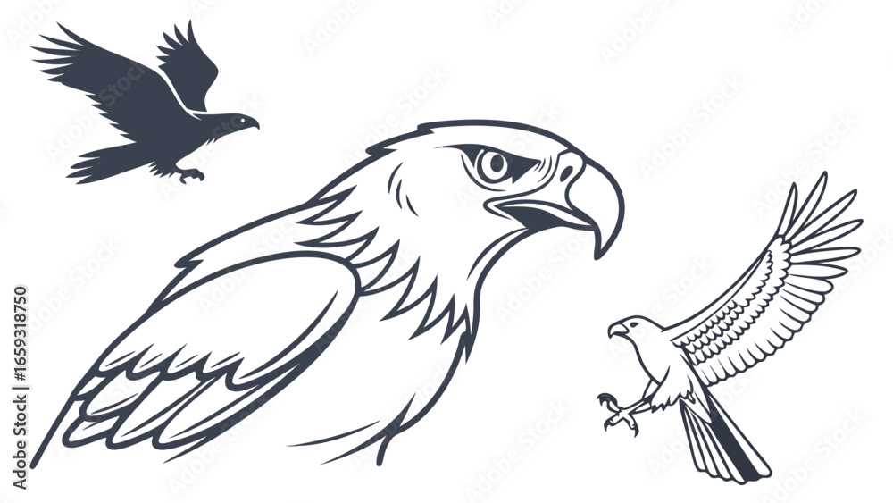 Obraz premium eagle vector illustration