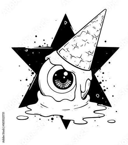 Eyeball ice cream cone