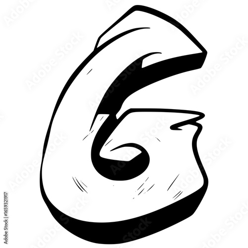 Graffiti style letter g