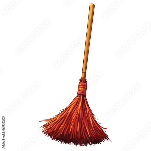 christmas broom, decoration, christmas, festival, vector, transparent background, xmas, winter, celebration, present, ornament, isolated