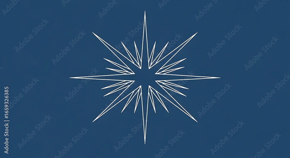 Fototapeta premium Download abstract starburst vector design graphic element on blue background for christmas card