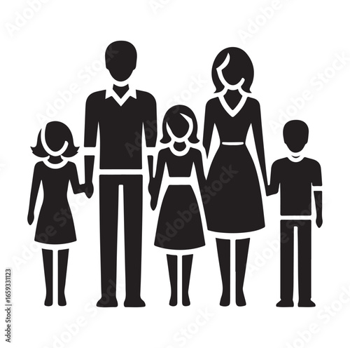 Family man and women grouping people avatar icon vector99