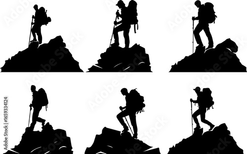 "Trailblazing Trio: Hiking in Sync"