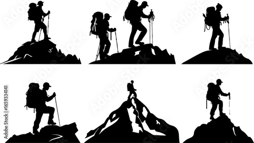 "Trailblazing Trio: Hiking in Sync"