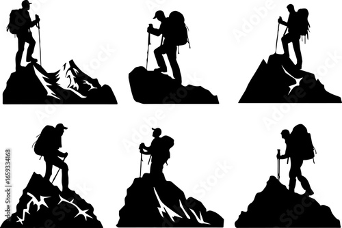 "Trailblazing Trio: Hiking in Sync"