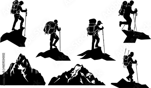 "Trailblazing Trio: Hiking in Sync"