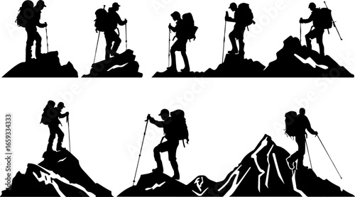 "Trailblazing Trio: Hiking in Sync"