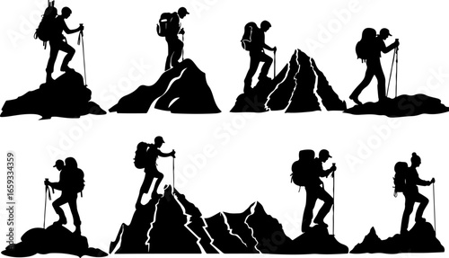 "Trailblazing Trio: Hiking in Sync"