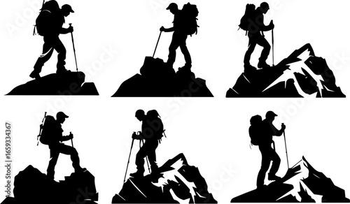 "Trailblazing Trio: Hiking in Sync"